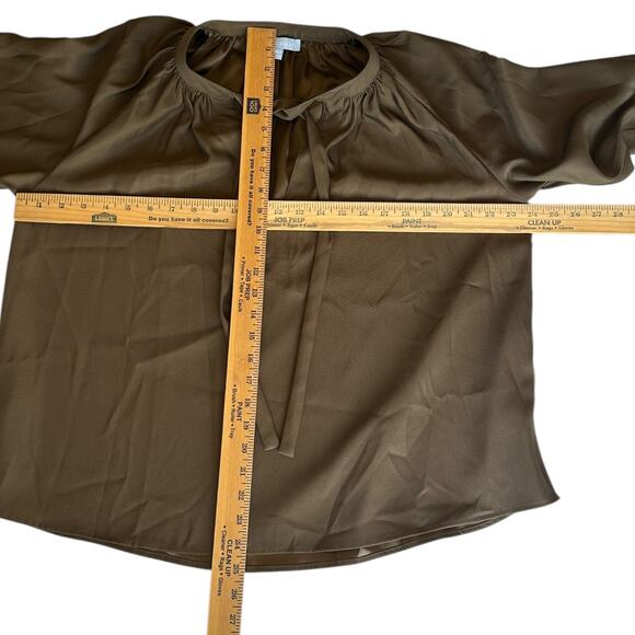 Womens Blouse Size Medium Loose Fit Flowy Renaissance Cottage Peasant Modest - Picture 2 of 6